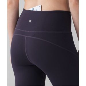 Lululemon Anew Crop Leggings Black Grape Luxtreme Purple Workout Pants 4